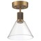 Access Lighting Port Nine Martini, Martini LED SemiFlush, Antique Brushed Brass Finish, Clear Glass 63146LEDD-ABB/CLR - alternate 2